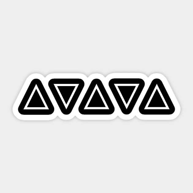 Triangle Pattern Minimal Design (Pattern Collection) Sticker by Minimal DM